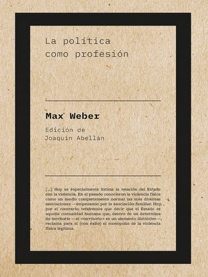 cover image of La política como profesión